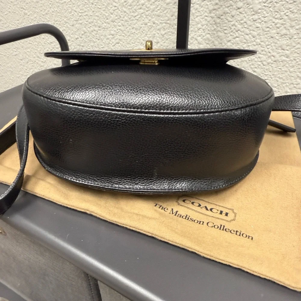 Coach Madison Carlyle Black Leather Crossbody Bag